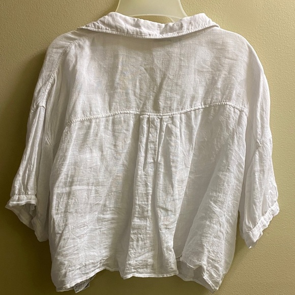 Zara• White• Button-Down Blouse - Picture 6 of 7
